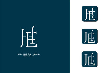 HE, EH, H, E, Abstract Letters Logo Monogram