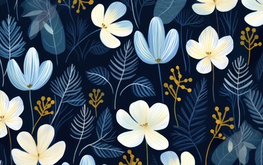 Floral pattern background illustration design