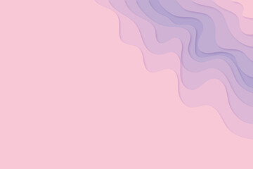 Colorful wavy background with paper cut style