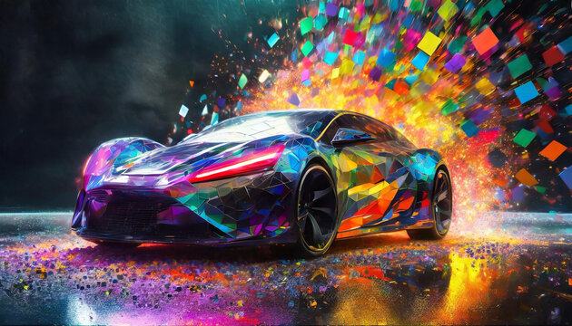 voiture de sport puissante