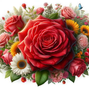 A rose, flower, flower background image