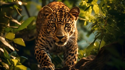 Leopard in the forest 8K