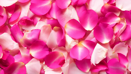 Fototapeta premium バラの花びら 一面 絨毯
