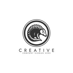 Pangolin Icon on White Background - Simple Vector Illustration