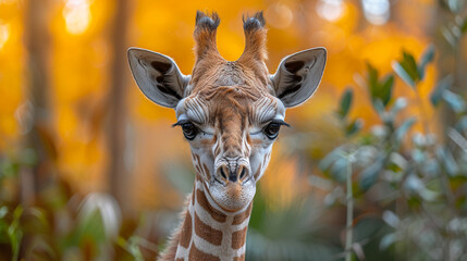 close up wildlife photography, authentic photo of a giraffe in natural habitat, taken with telephoto lenses, for relaxing animal wallpaper and more