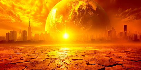 global warming bakcground, the end of the earth - obrazy, fototapety, plakaty