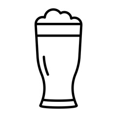 Beer glass icon. Beer mug, alcohol drink.