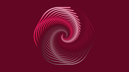 Abstract spiral round vortex style urgency purple color shade background for your creative project.