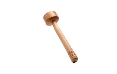 A wooden mallet. Isolated on a Transparent Background PNG.