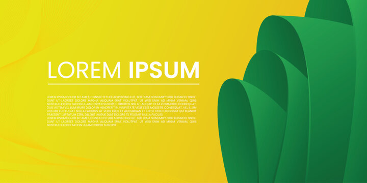 yellow and green abstract templet background banner