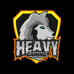 Esports Gaming Wild Wolf Mascot Logo