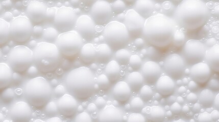 Foam bubble from soap or shampoo washing on top view.Skincare cleanser foam texture
