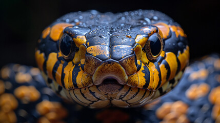 close up wildlife photography, authentic macro photo of a snake in natural habitat, taken with telephoto lenses, for relaxing animal wallpaper and more