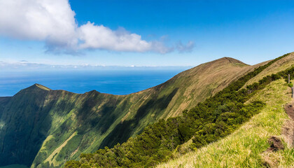 Mountain landscape Ponta Delgada island, Azores