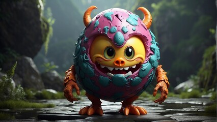 Anthropomorphic Egg Monster