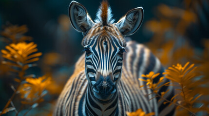 Fototapeta na wymiar wildlife photography, authentic photo of a zebra taken with telephoto lenses, for relaxing animal wallpaper and more