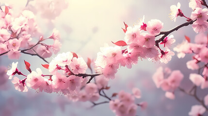 Obraz premium Beautiful pink spring cherry blossoms