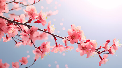 Obraz premium Beautiful pink spring cherry blossoms