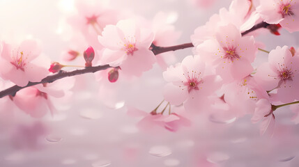 Fototapeta premium Beautiful pink spring cherry blossoms