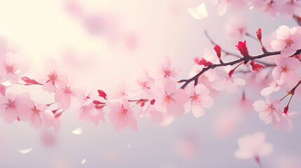 Obraz na płótnie Canvas Beautiful pink spring cherry blossoms