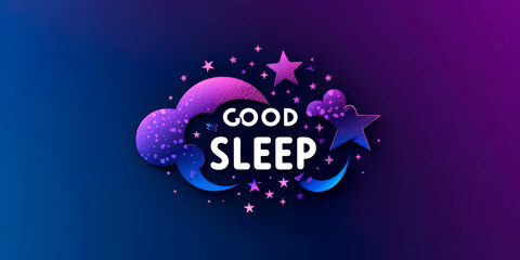 logo with "GOOD SLEEP" written, WELLNESS concept