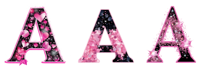Sparkling Pink Black glitter style , Isolated Transparent Background Images, PNG