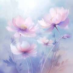 floral romantic soft mood for background, AIGENERATED 
