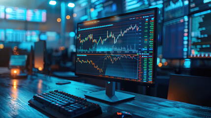 Business graph or chart stock market or forex trading graph in graphic concept suitable for financial investment or Economic trends business