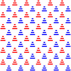 Red and blue geometric stripes seamless pattern background vector. Colorful tribal ethnic fabric pattern design. Wall and floor ceramic tiles pattern.