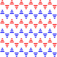 Red and blue geometric stripes seamless pattern background vector. Colorful tribal ethnic fabric pattern design. Wall and floor ceramic tiles pattern.