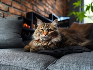 cat on the sofa Generative AI