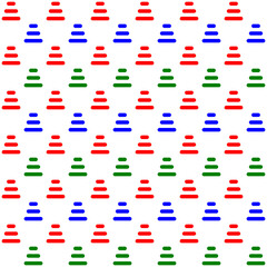 Colorful tribal ethnic seamless pattern background vector. Red, blue and green geometric stripes fabric pattern design. Wall and floor ceramic tiles pattern.