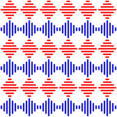Red and blue tartan plaid stripes seamless pattern background vector. Geometric shape fabric pattern design. Wall and floor ceramic tiles pattern.