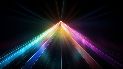 Ethereal Rainbow Flares Prism Rainbow Light Flares Overlay on Black Background