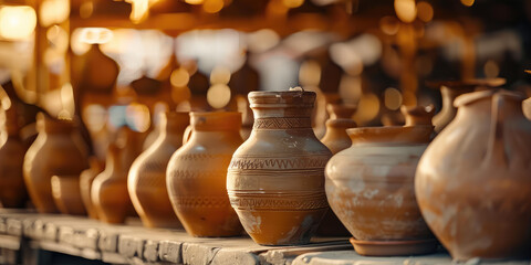 Artisanal Handcrafted Ceramic Jugs. Elegant handmade ceramic dishes showcasing the beauty of artisan craftsmanship.