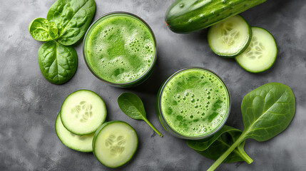 Keto Drink, Cucumber Juice on a Glass with some Slices of it near. Keto Diet, Healthy Drink, Keto Receipe.
