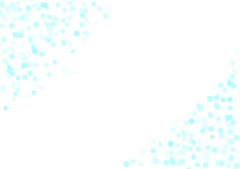 The white abstract background is decorated with a pattern of small pastel blue squares. Create space for sentences, quotes and product advertisements.