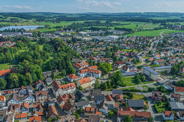 Luftaufnahme der Gemeinde Kißlegg in Oberschwaben