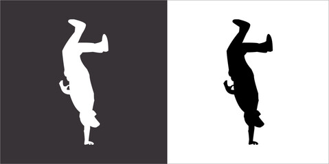 Illustration vector graphics of breakdance icon