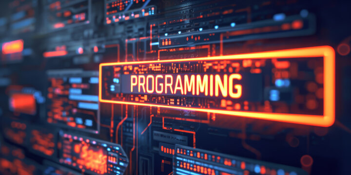 abstract background with "PROGRAMMING" written, INTERNET COMPUTER concept