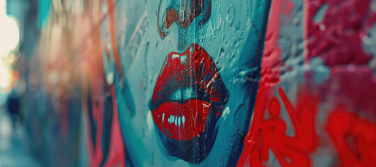 Vibrant Urban Graffiti Artwork. A detailed close-up of colorful graffiti art, showcasing urban...