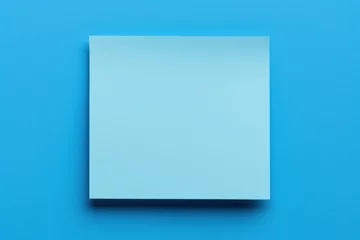 Foto op Canvas blue blank post it sticky note isolated on white background © Lenhard