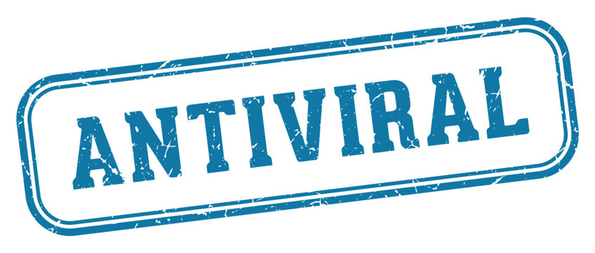 antiviral stamp. antiviral rectangular stamp on white background