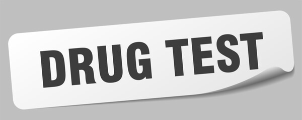 drug test sticker. drug test label