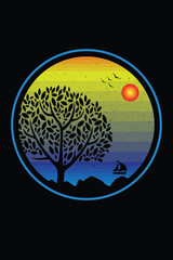 Sunset T-shirt Design 2024