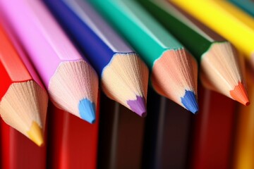 Dynamic and Vibrant Colored Pencil Sets. Generative ai