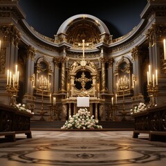 Fototapeta premium A majestic and inspiring depiction of a Christian church