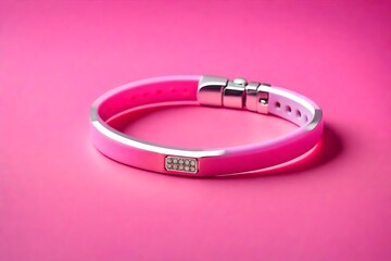 wedding bracelet on a pink background