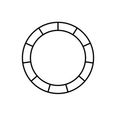 Fototapeta na wymiar Wheel round diagram part. Segment slice sign. Circle section graph line.