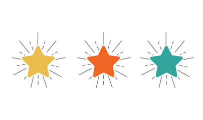 Premium star icon or logo in line style.